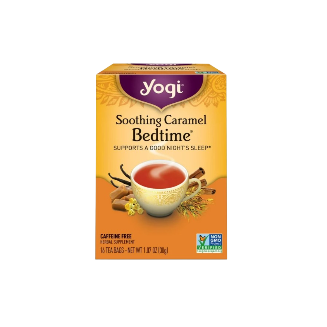 Yogi Tea Soothing Caramel Bedtime, Caffeine-Free Herbal Tea Bags, 16 Count