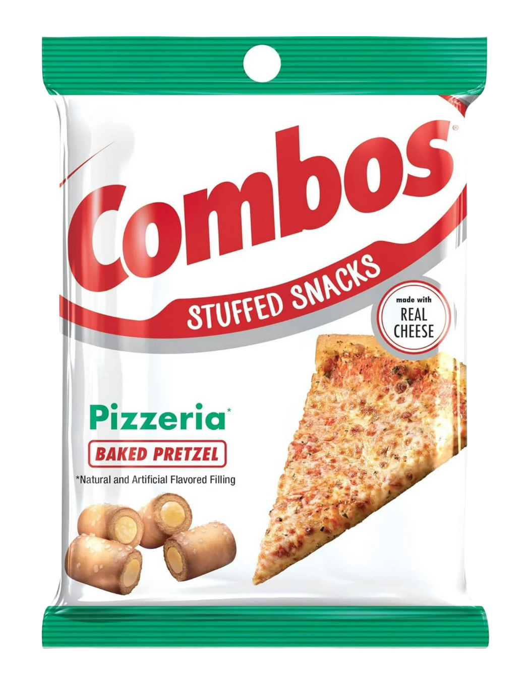 Combos Baked Pizzeria Filled Pretzels 6.3 Oz. Pegged - Case Of: 12