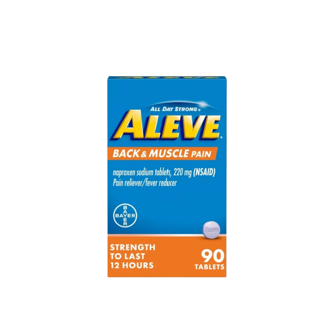 Aleve Naproxen Sodium Pain Reliever Back and Muscle Pain Tablet - 90ct