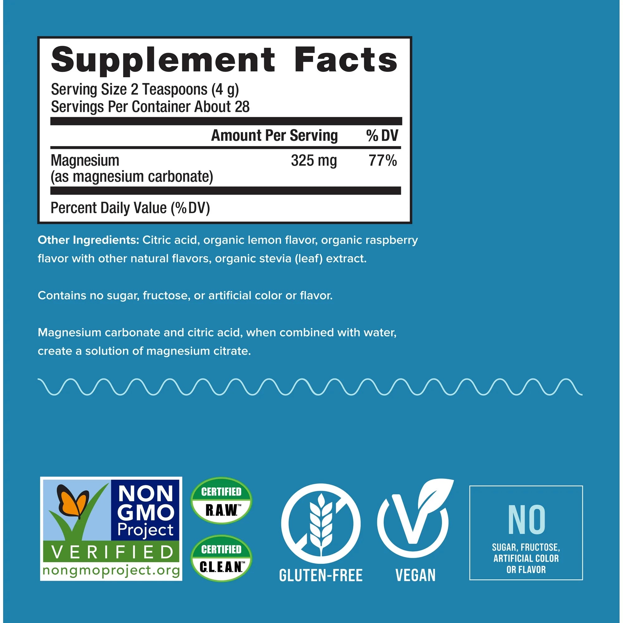 Natural Vitality CALM Magnesium Powder Drink Mix for Mood Support, Raspberry Lemon, 4 oz