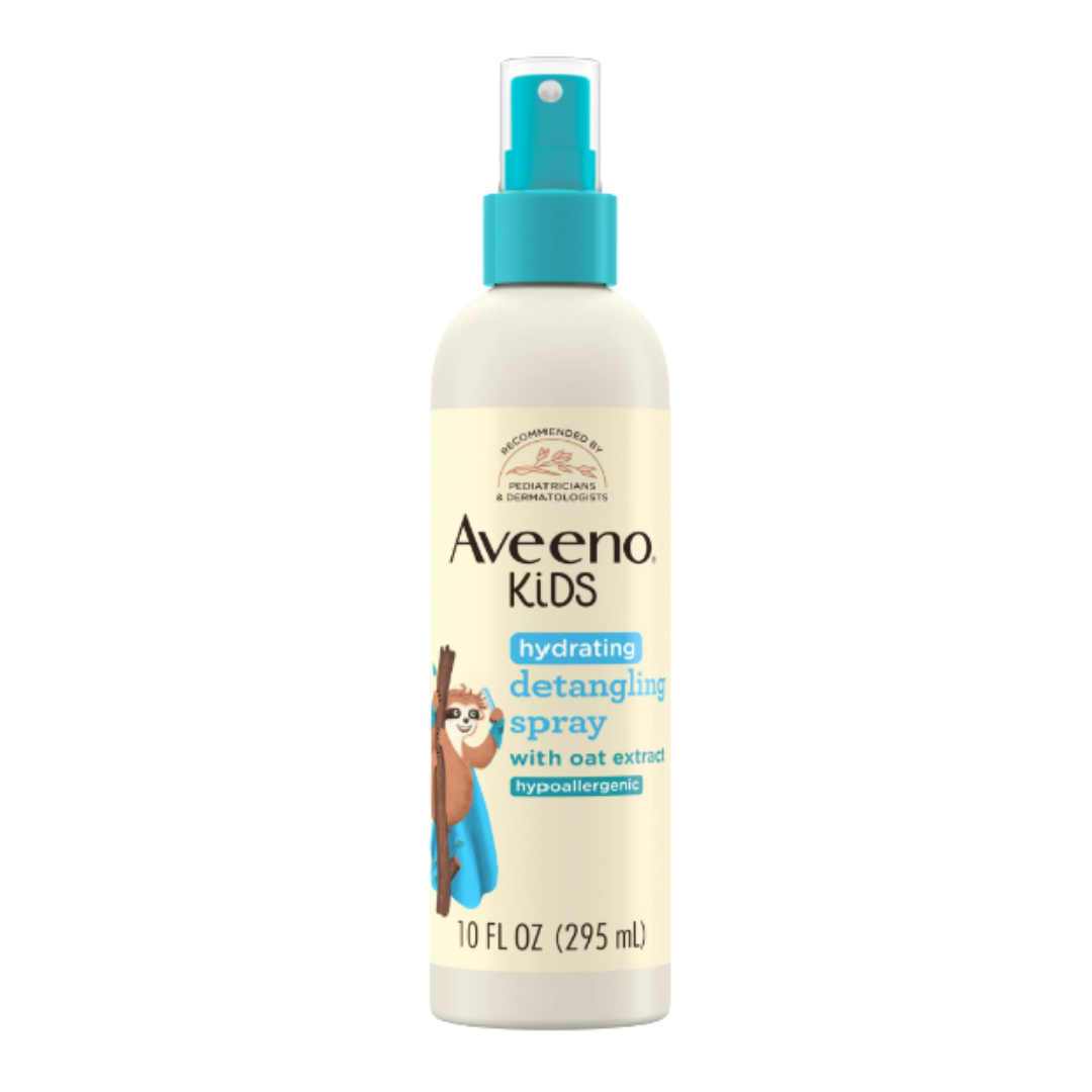 Aveeno Kids Hydrating Detangling Spray with Oat Extract, Suitable for Skin & Scalp - Light Fragrance - 10 fl oz
