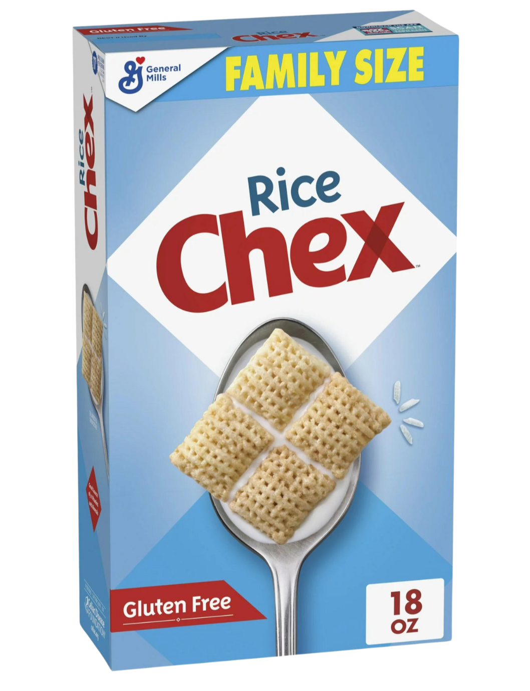 Rice Chex Cereal, Gluten Free Breakfast Cereal, Made with Whole Grain, Family Size, 18 oz
