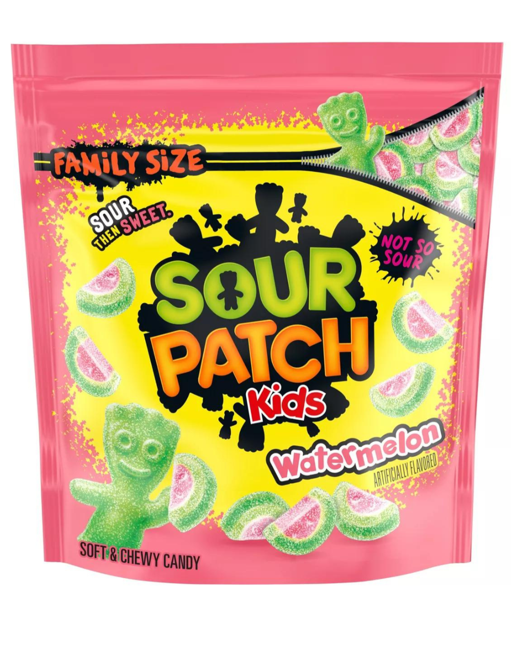 SOUR PATCH KIDS Watermelon Soft & Chewy Candy, Family Size, 1.8 lb Bag