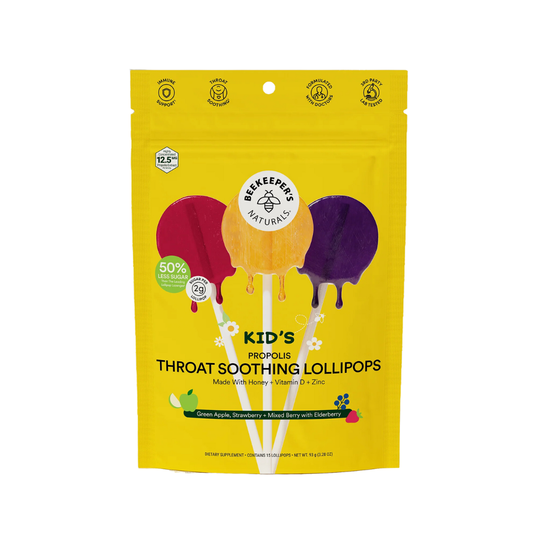 Beekeepers Naturals Kids' Propolis Immune Support Lollipops - 15ct