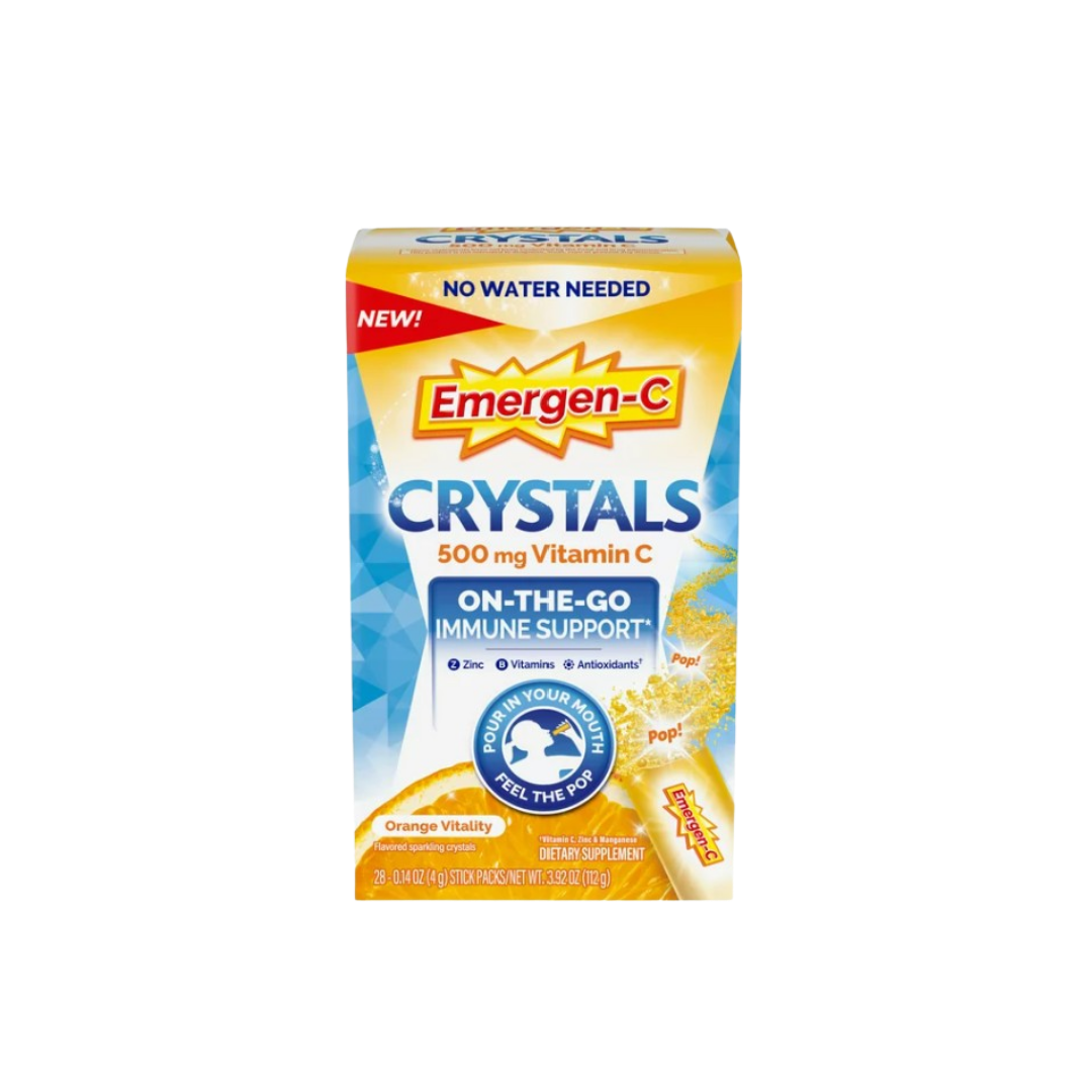 Emergen-C Crystals On-The-Go Immunity Vitamins - Orange Vitality - 28ct