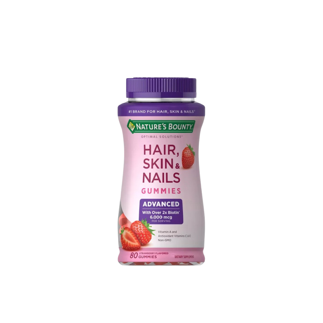 Nature's Bounty Optimal Solutions Advanced Hair, Skin & Nails Gummies with Biotin - 80ct