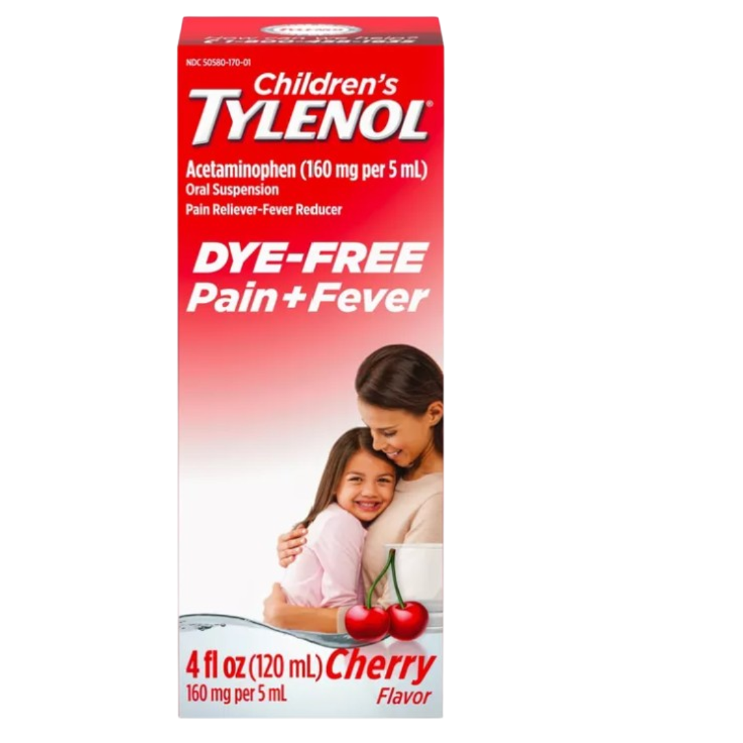 Children's Tylenol Dye-Free Pain + Fever Relief Liquid - Acetaminophen - Cherry - 4 fl oz