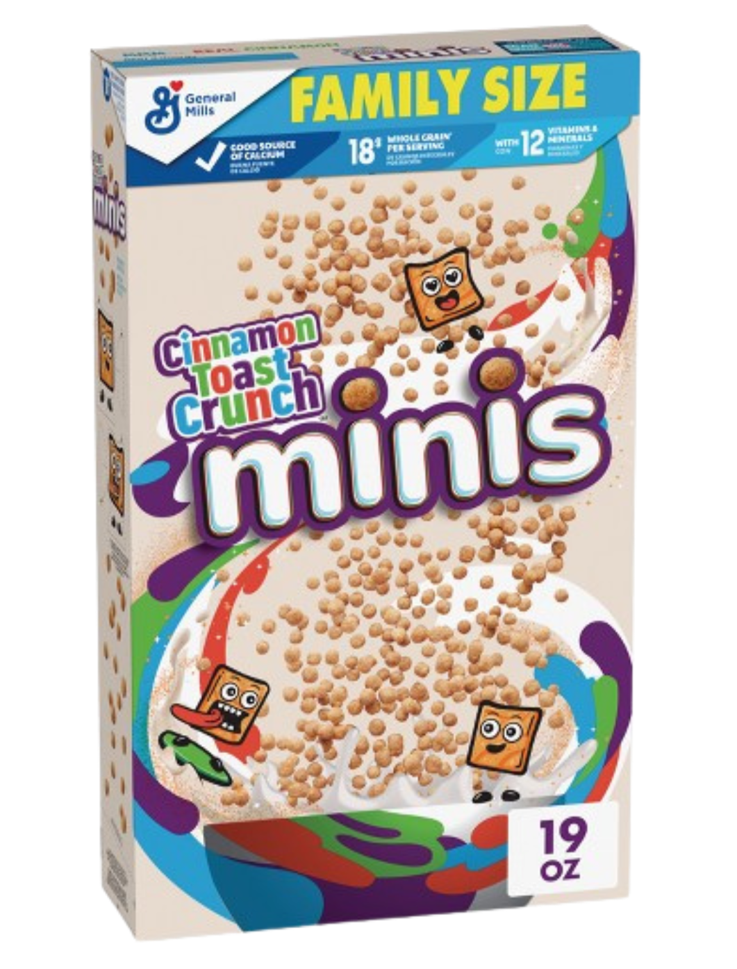 Cinnamon Toast Crunch Minis Breakfast Cereal, Family Size, 19 OZ