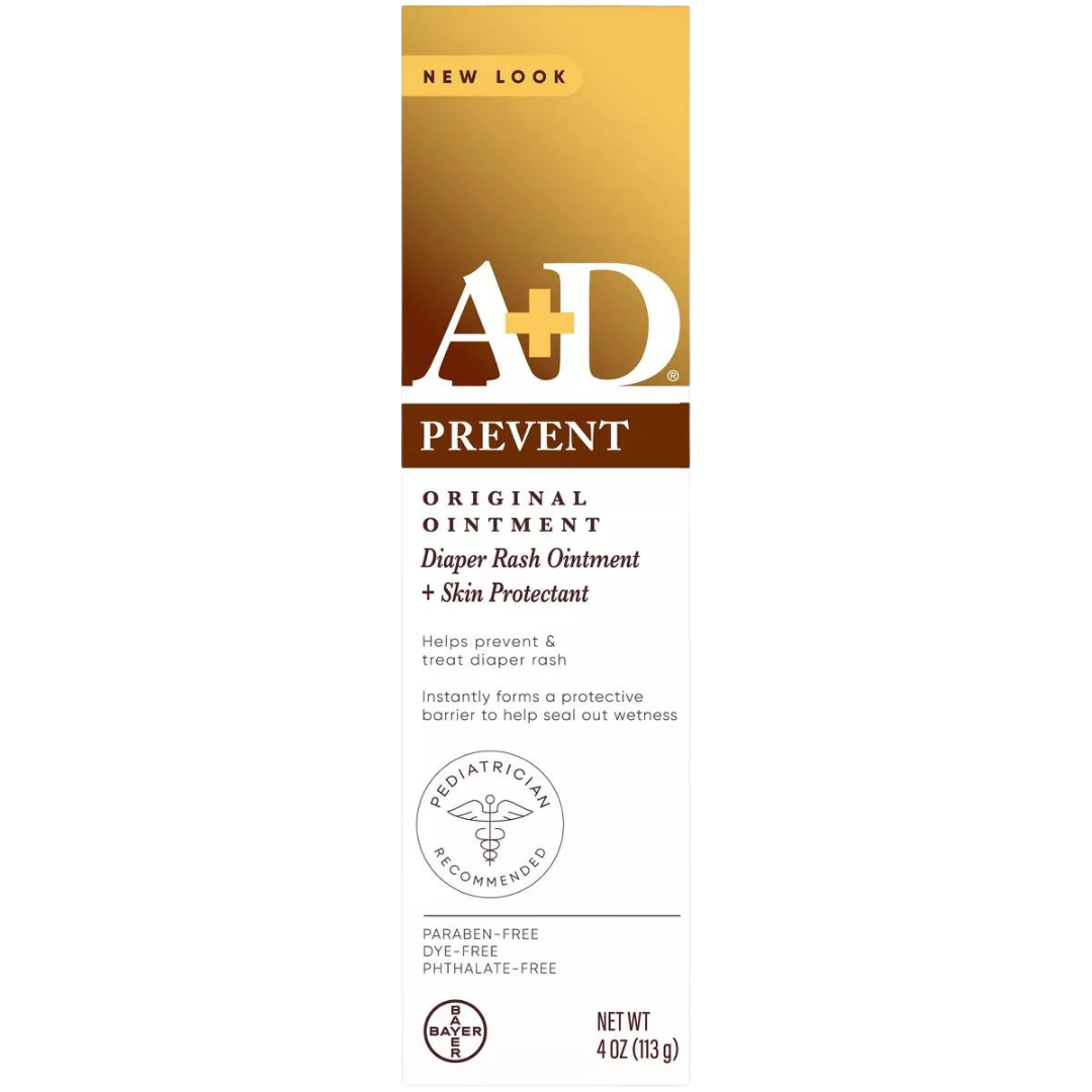 A + D Baby Diaper Rash Ointment, Baby Protectant with Vitamins A and D - 4oz