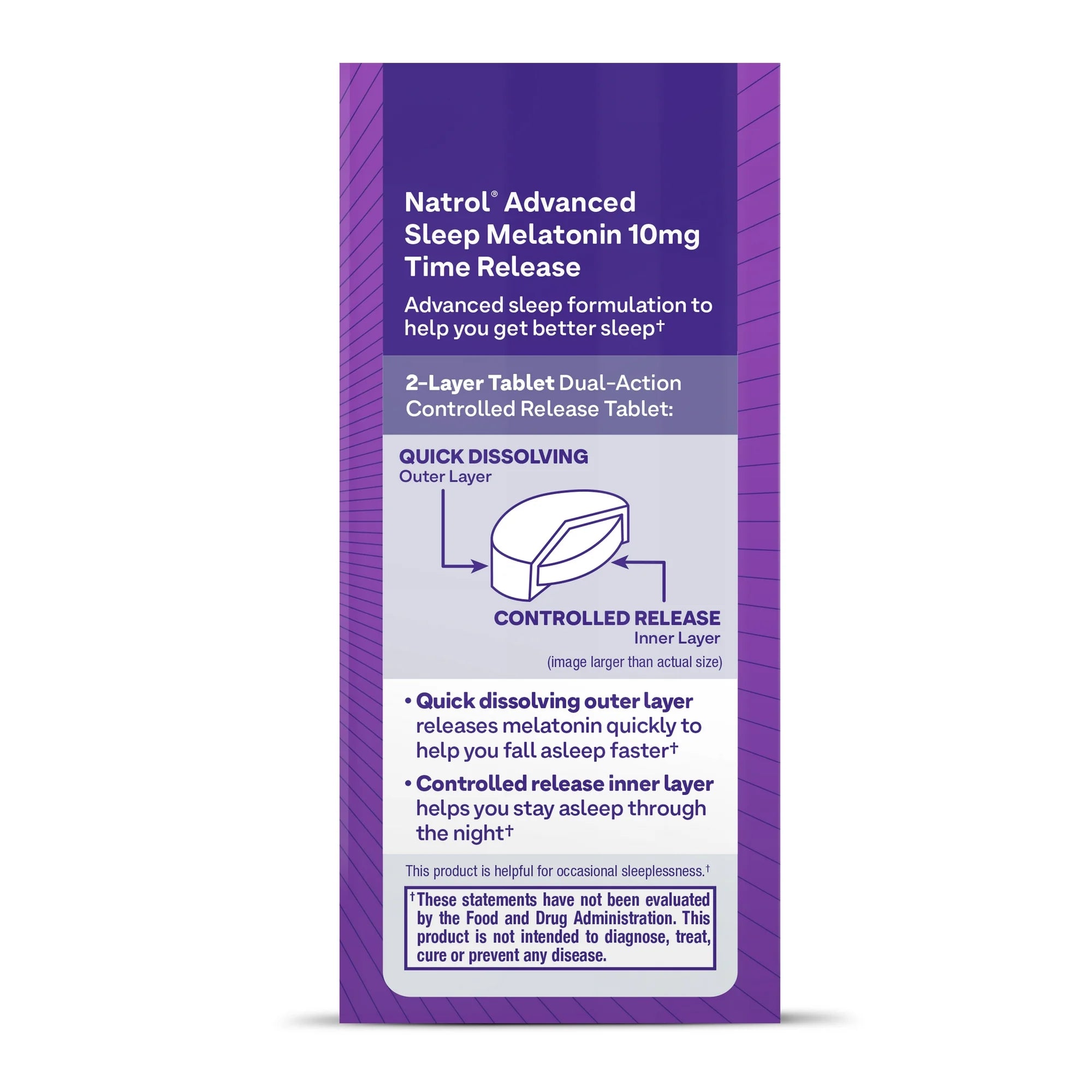 Natrol® Sleep Advanced Melatonin Time Release Tablets, Nighttime Sleep Aid, 10mg, 75 Count