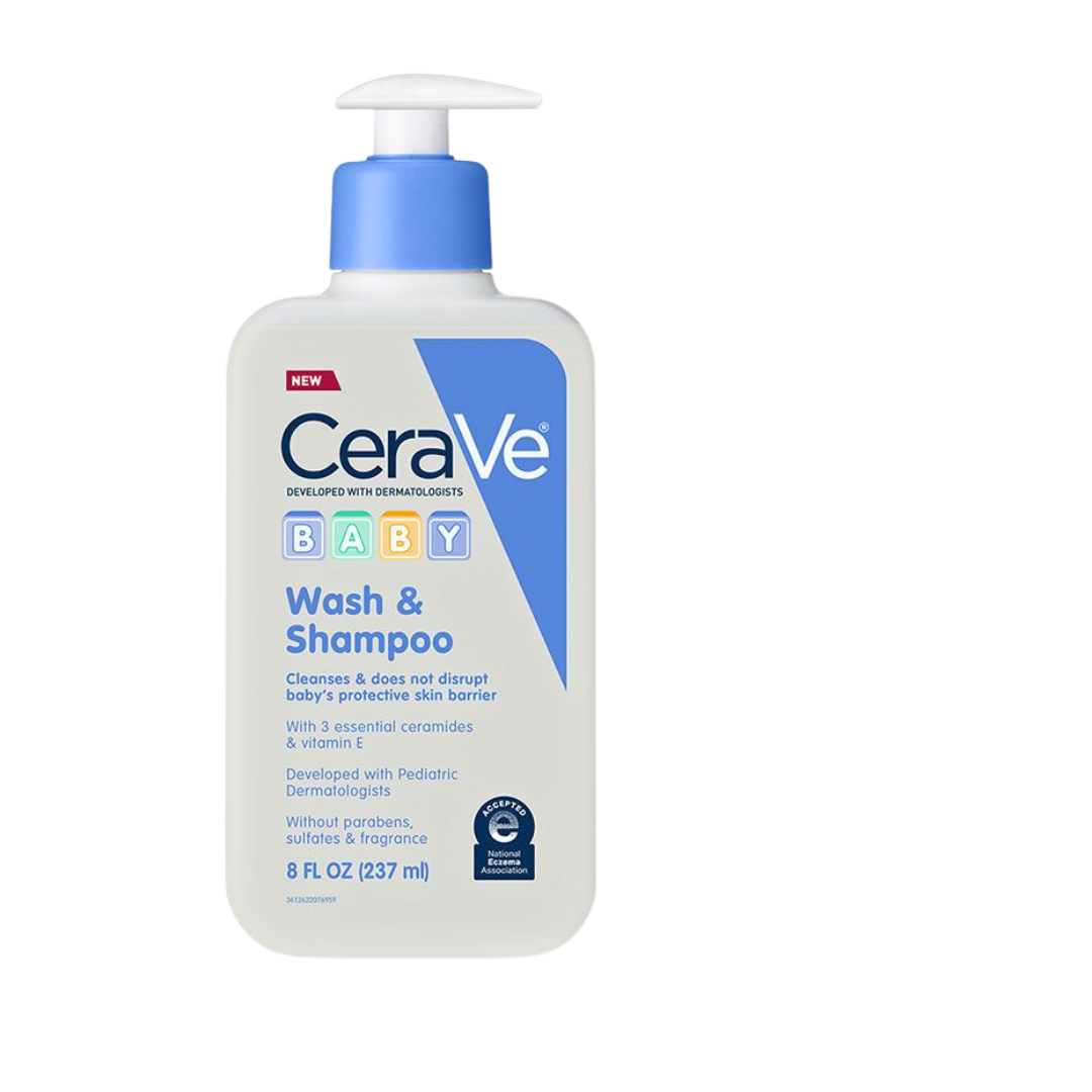 CeraVe Baby Gentle Bath Wash and Shampoo Fragrance-Free - 8 fl oz
