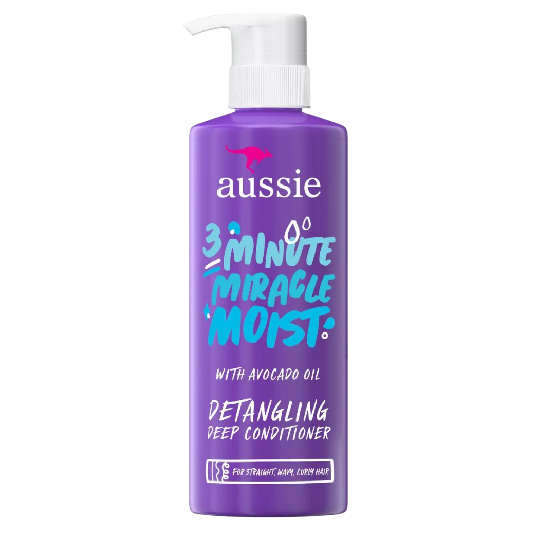 Aussie Miracle Moist with Avocado & Jojoba Oil, Paraben Free 3 Minute Miracle Conditioner - 16.0 fl oz