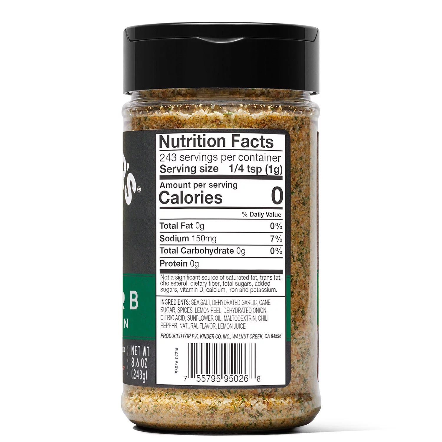 Kinder's Garlic and Herb with Sea Salt and Lemon Pepper Seasoning Blend (8.6 Oz)