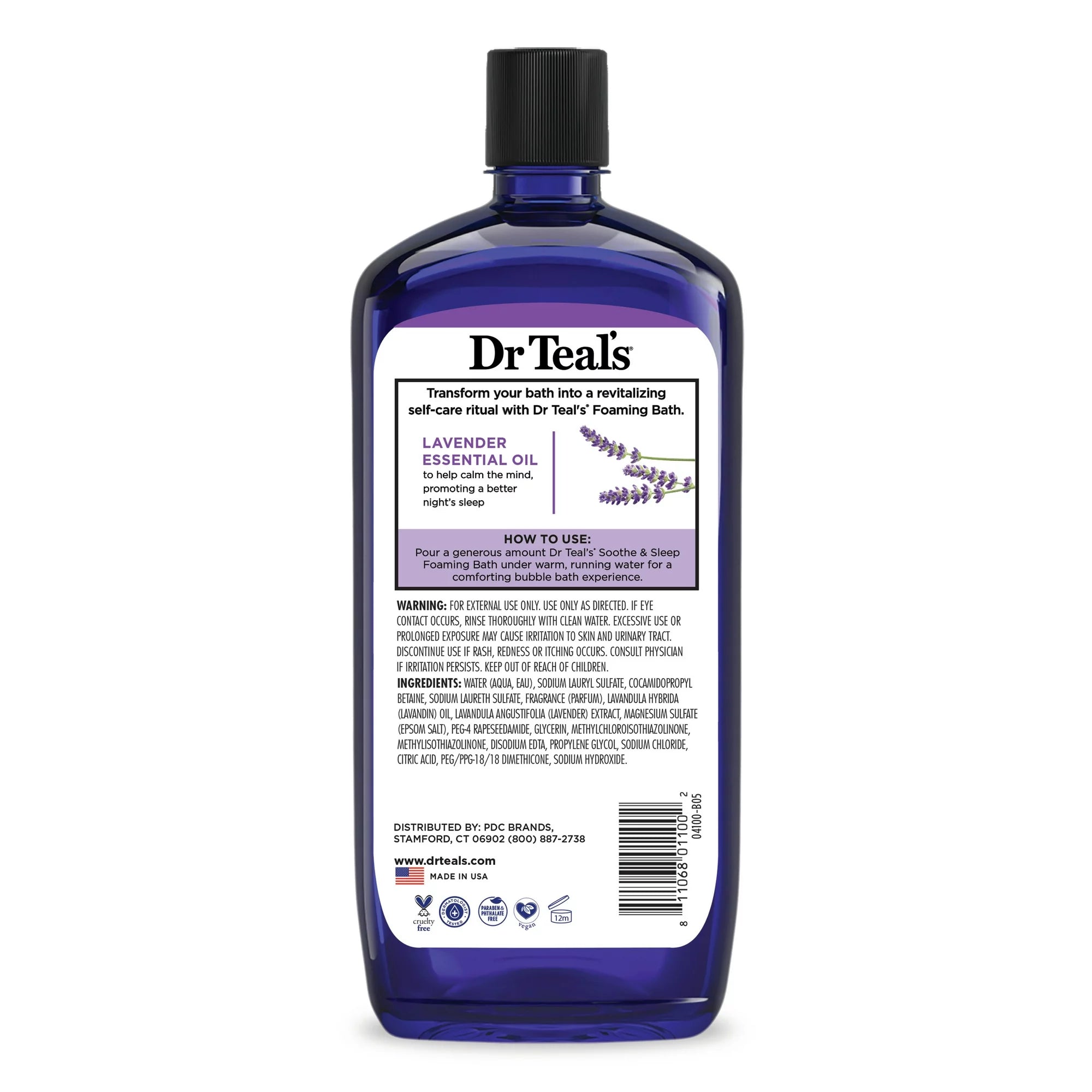 Dr Teal's Soothe & Sleep Lavender Foaming Bubble Bath - 34 fl oz