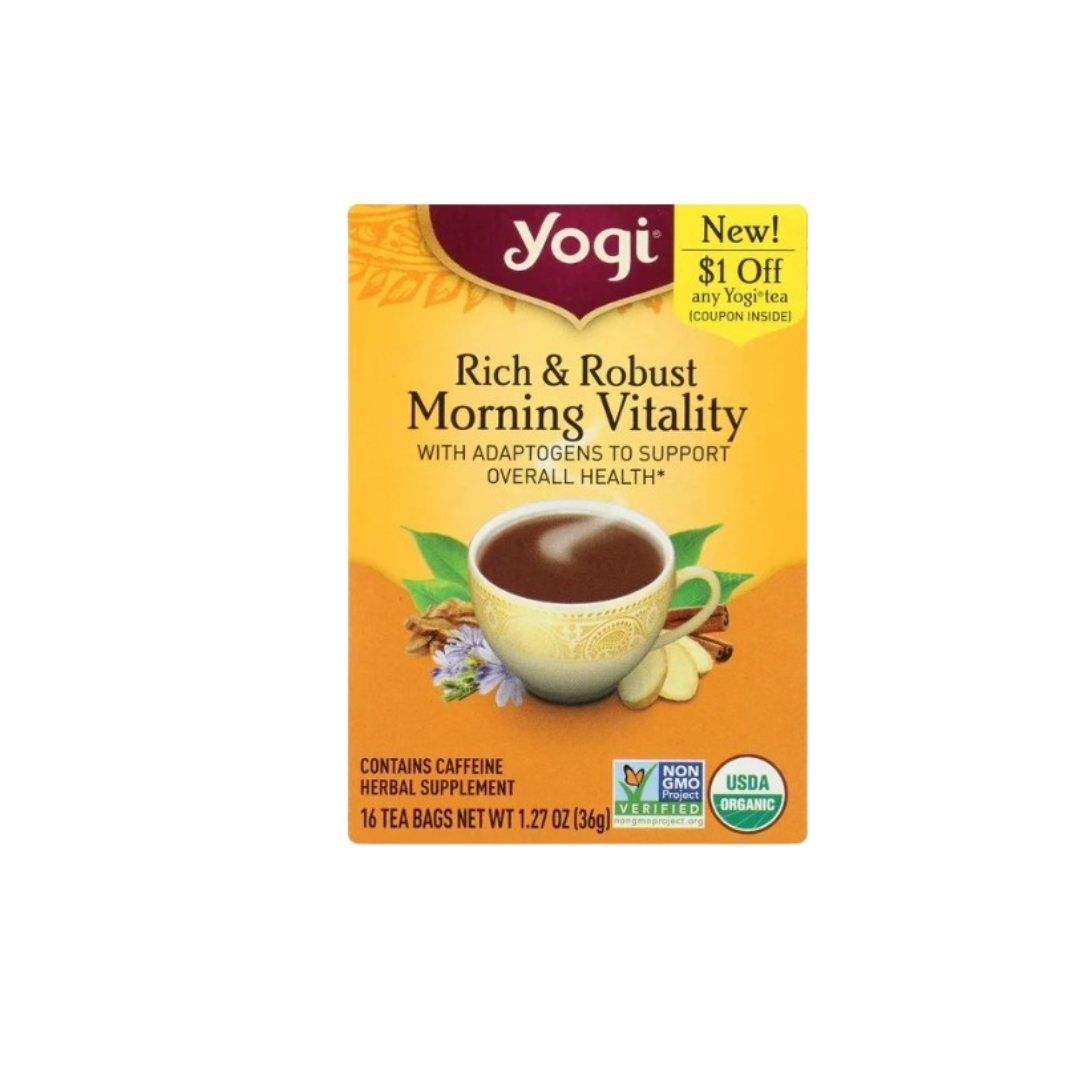 Yogi Tea Rich & Robust Morning Vitality, Puerh Tea, 16ct