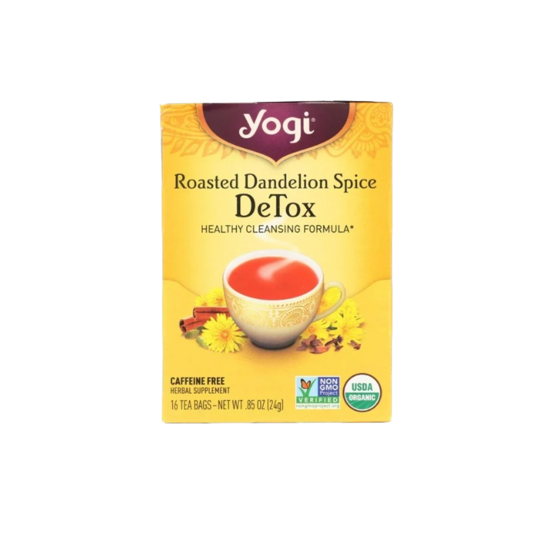 Yogi Tea, Detox, Roasted Dandelion Spice, Caffeine Free, 16 Tea Bags, 0.85 oz