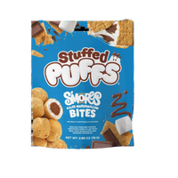 Stuffed Puffs Filled Marshmallow Bites, S'mores, 2.68 oz Bag