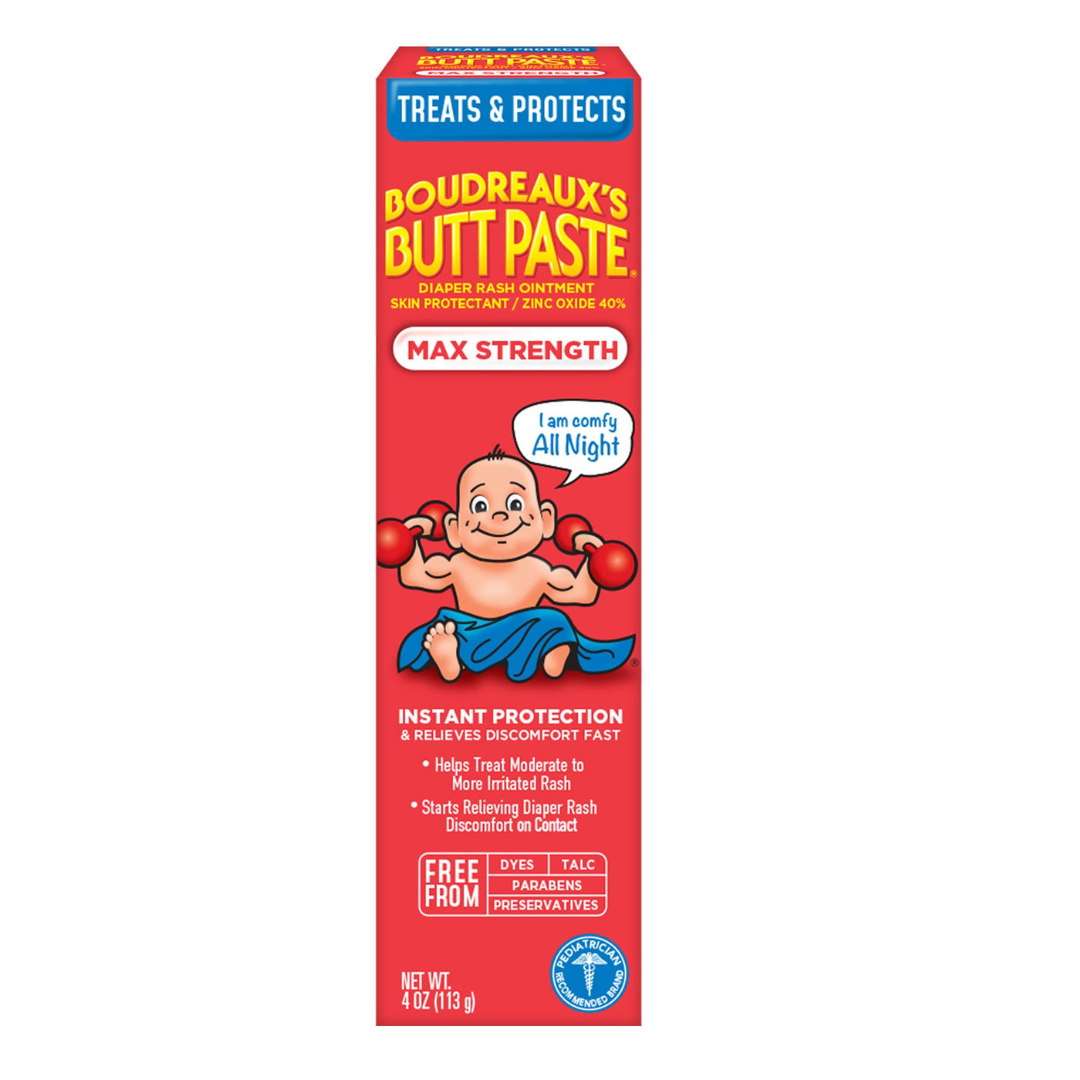 Boudreaux's Butt Paste Baby Diaper Rash Cream Maximum Strength - 4oz