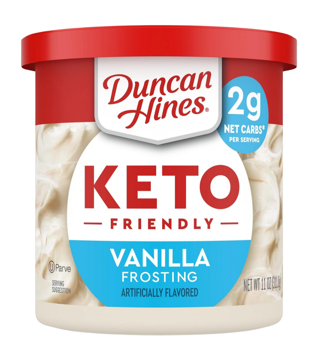 Duncan Hines Keto Friendly Vanilla Flavored Frosting, 11 oz