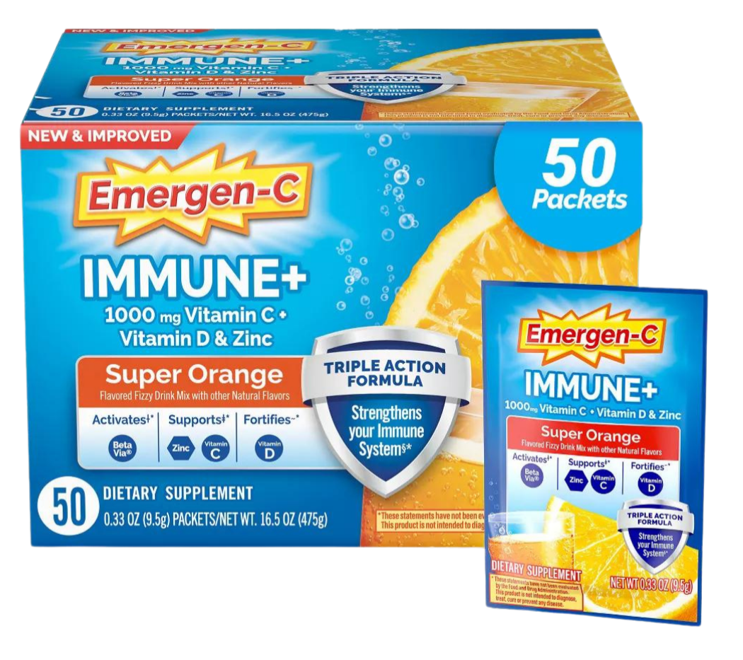 Emergen-C Immune+ Powder Drink Mix with Vitamin C - Super Orange