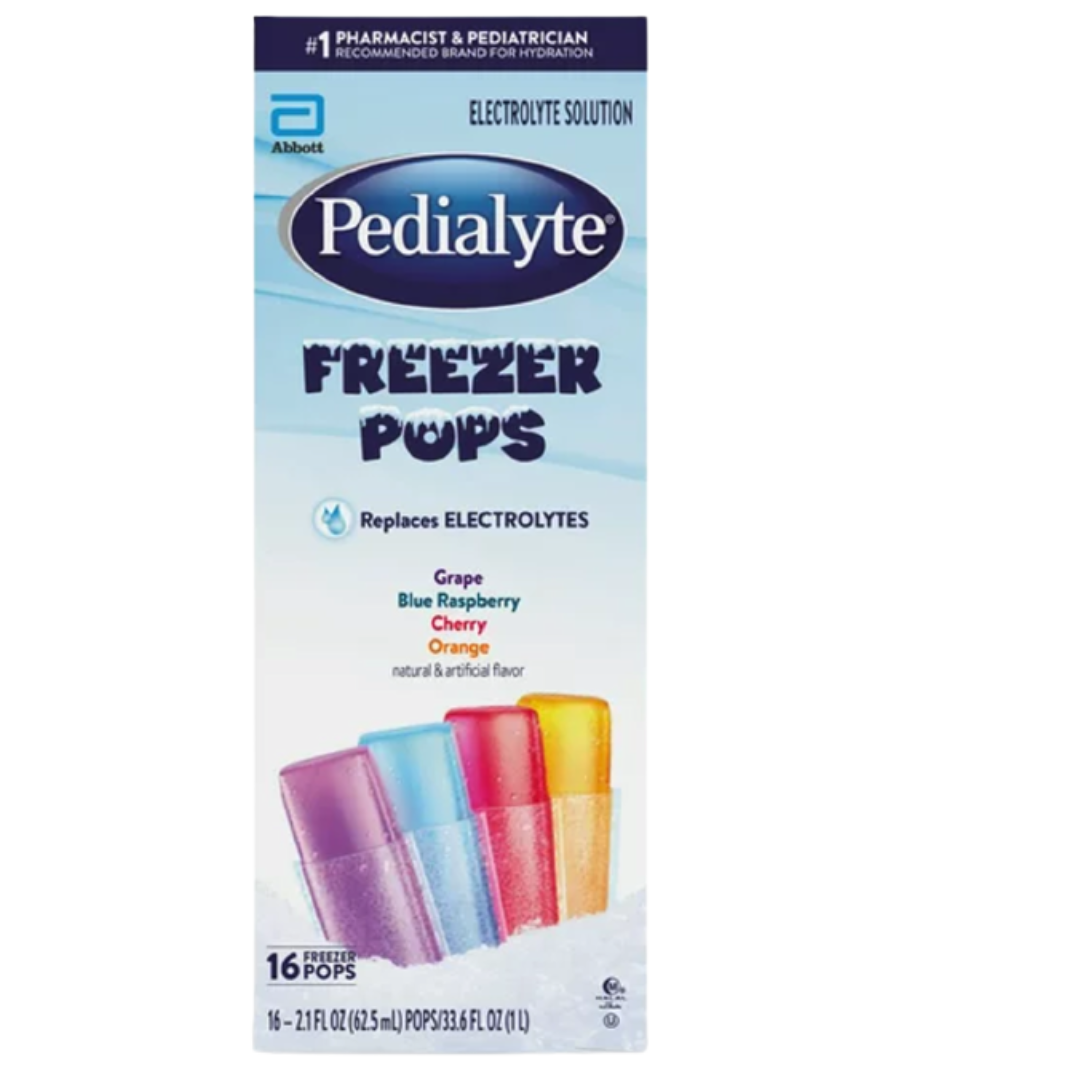 Pedialyte Electrolyte Solution Freezer Pops Variety Pack - 33.6 fl oz - 16 pops