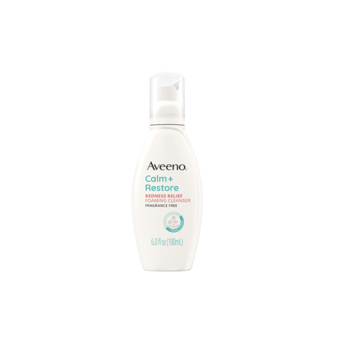 Aveeno Calm + Restore Redness Relief Foaming Cleanser with Fewerfew - Fragrance Free - 6 fl oz