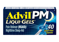 Advil PM Liqui-Gels Pain Reliever/Nighttime Sleep Aid Liquid Filled Capsules - Ibuprofen (NSAID)