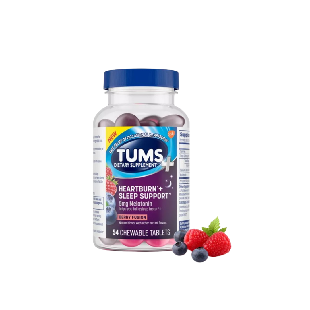 Tums with Sleep Support Berry Fusion Chew Bites - 54ct