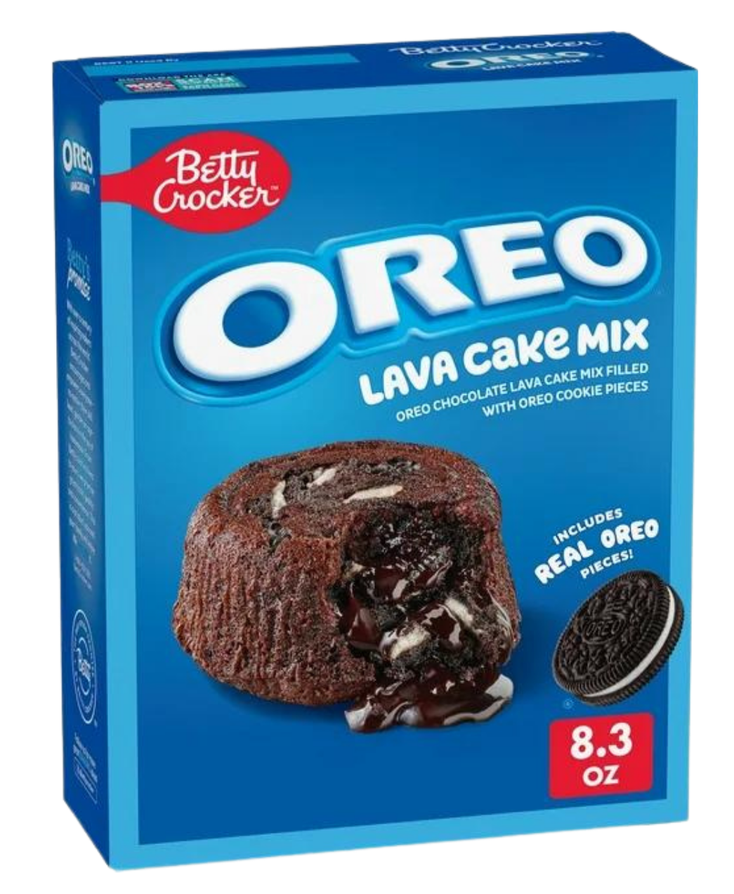 Betty Crocker OREO Lava Cake Mix, Chocolate Cake Mix With OREO Cookie Pieces, 8.3 oz