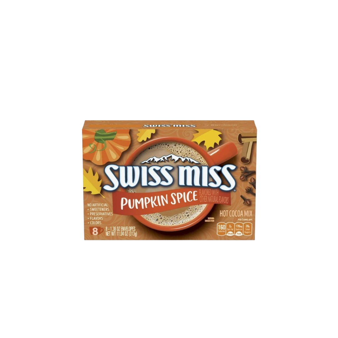 Swiss Miss Pumpkin Spice Flavored Hot Cocoa Mix, 8 Count Packets