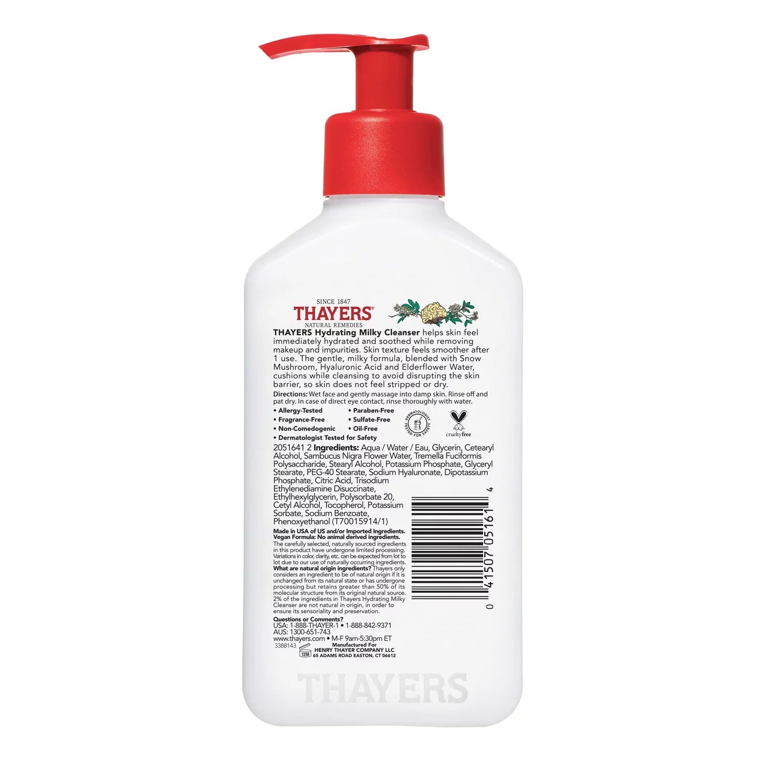 Thayers Natural Remedies Hydrating Milky Face Wash - 8 fl oz