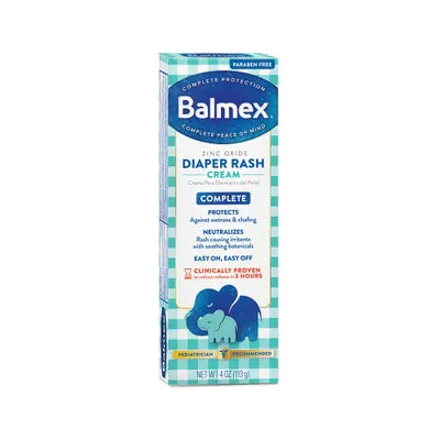 Balmex Complete Protection Baby Diaper Rash Cream with Zinc Oxide & Soothing Botanicals, 4 oz
