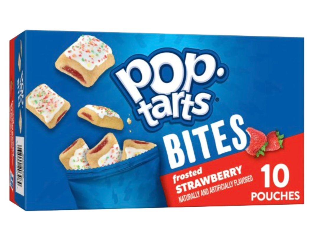 Pop-Tarts Frosted Strawberry Baked Pastry Bites, Shelf-Stable, Ready-to-Eat, Instant, 10 Count Box